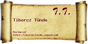 Tiborcz Tünde névjegykártya